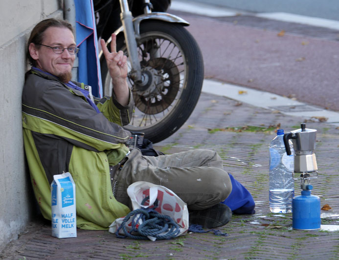 living on street